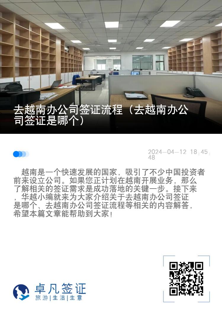 去越南办公司签证流程（去越南办公司签证是哪个）