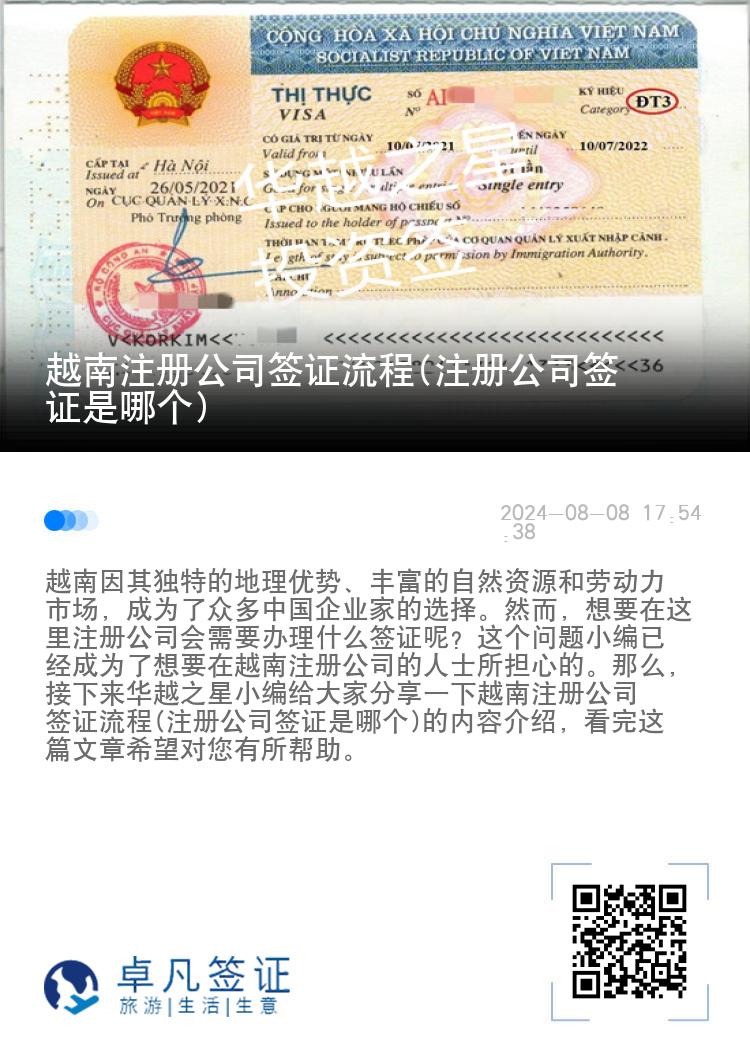 越南注册公司签证流程(注册公司签证是哪个)